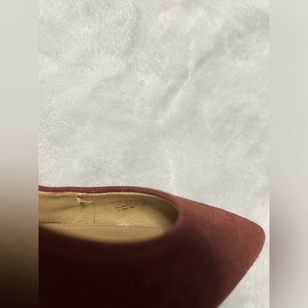 Women’s Michael Kors brown Suede close pointed toe pumps kitten heels size 7.5 - Picture 8 of 11